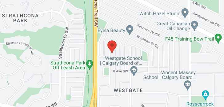 map of 100 Westwood Drive SW
